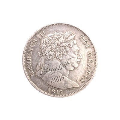 Lot 67 - 1816 KING GEORGE III INSCRIBED SILVER HALF CROWN