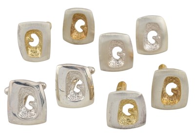 Lot 625 - SARA PREISLER - FOUR PAIRS OF HALLMARKED SILVER CUFFLINKS