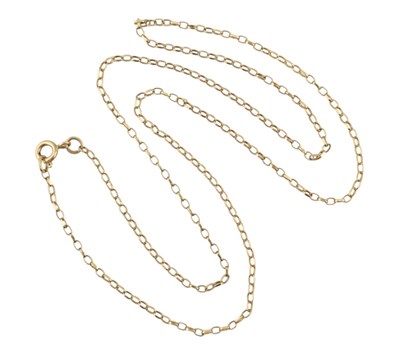 Lot 588 - HALLMARKED 9CT GOLD CHAIN LINK NECKLACE