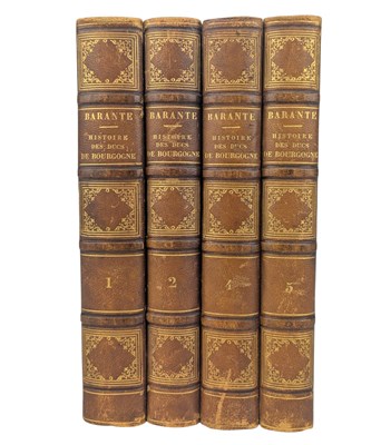 Lot 147 - DE BARANTE, M. - 1842 HISTOIRE DES DUCS DE BOURGOGNE LEATHER BINDING