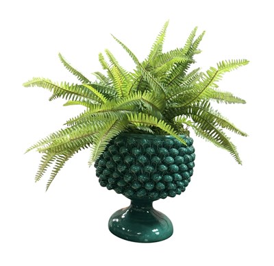 Lot 327 - MODERN INTERIOR DESIGNER EARTHENWARE PINE CONE TABLE CENTREPIECE