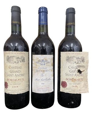 Lot 175 - 3 VINTAGE YEAR 2000 FRENCH RED WINE BOTTLES, TO INCLUDE CHATEAU LES ALBERTS & OTHER