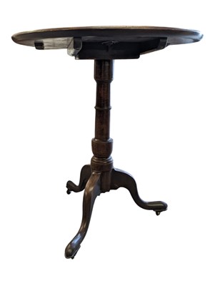 Lot 828 - VICTORIAN 19TH CENTURY MAHOGANY TRIPOD OCCASIONAL TABLE