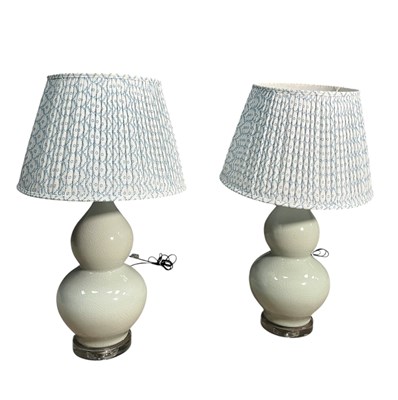 Lot 444 - COACH HOUSE - MODEL JNC157 - PAIR OF MODERN DOUBLE GOURD LAMPS