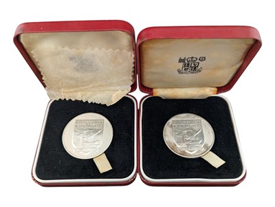 Lot 126 - TWO 1973 BRISTOL SEXCENTENARY SILVER MEDALS
