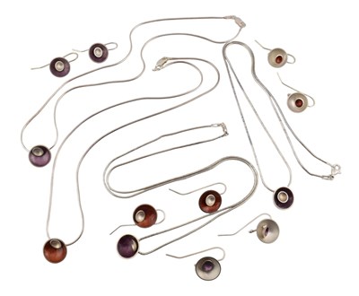 Lot 643 - KOKKINO HALLMARKED SILVER PENDANT NECKLACES & EARRINGS