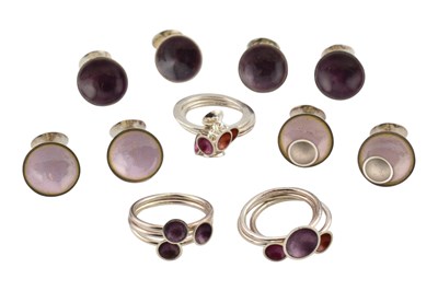 Lot 644 - KOKKINO STACKING RINGS & CUFFLINKS