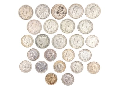 Lot 199 - COLLECTION OF KING GEORGE VI CIRCULATED SILVER COINS