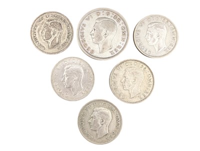 Lot 118 - 1937 KING GEORGE VI SILVER CROWN & HALF CROWNS