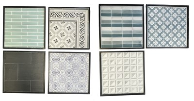 Lot 373 - FIRED EARTH - SELECTION OF SEVEN MODERN EX-SHOP TILE DISPLAYS