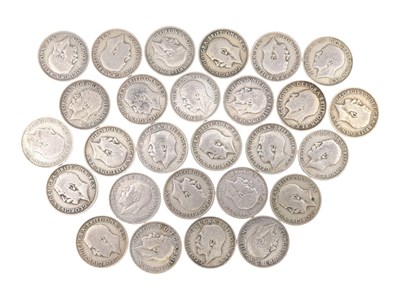 Lot 197 - COLLECTION OF KING GEORGE V SILVER ONE SHILLINGS
