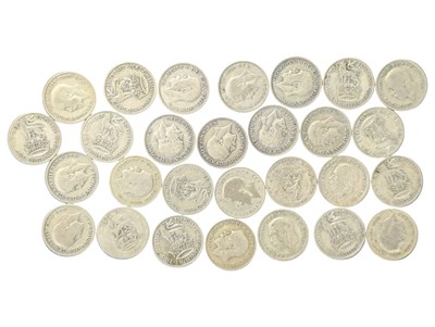 Lot 198 - COLLECTION OF KING GEORGE V SILVER ONE SHILLINGS