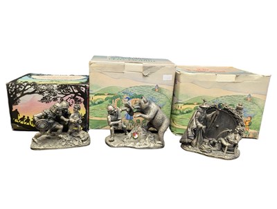 Lot 283 - THE TUDOR MINT - THE HOBBIT - THREE 1990S BOXED PEWTER FIGURES