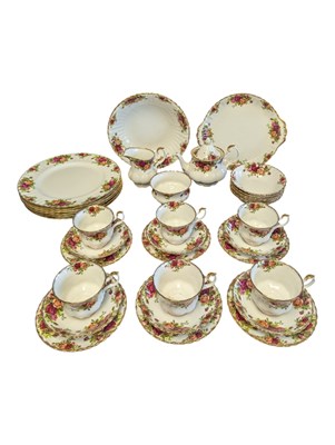 Lot 45 - ROYAL ALBERT - LATE 20TH CENTURY OLD COUNTRY ROSES BONE CHINA TEA SERVICE