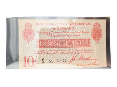 Lot 281 - JANUARY 1915 JOHN BRADBURY TREASURY ISSUE TEN SHILLINGS
