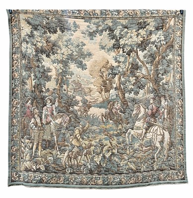 Lot 681 - LARGE FLEMISH 16TH CENTURY INSPIRED WALL HANGING TAPESTRY OF HUNTING SCENE