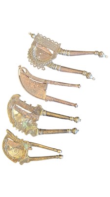 Lot 249 - FOUR 19TH CENTURY SOUTH EAST ASIA / INDIAN STEEL BETEL CUTTERS