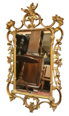 Lot 589 - MID CENTURY GILT RESIN ROCOCO-STYLE HANGING MIRROR