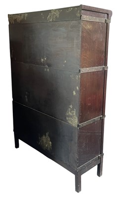 Lot 684 - GLOBE WERNICKE - EARLY 20TH CENTURY OAK LAWYERS STACKING BOOKCASE