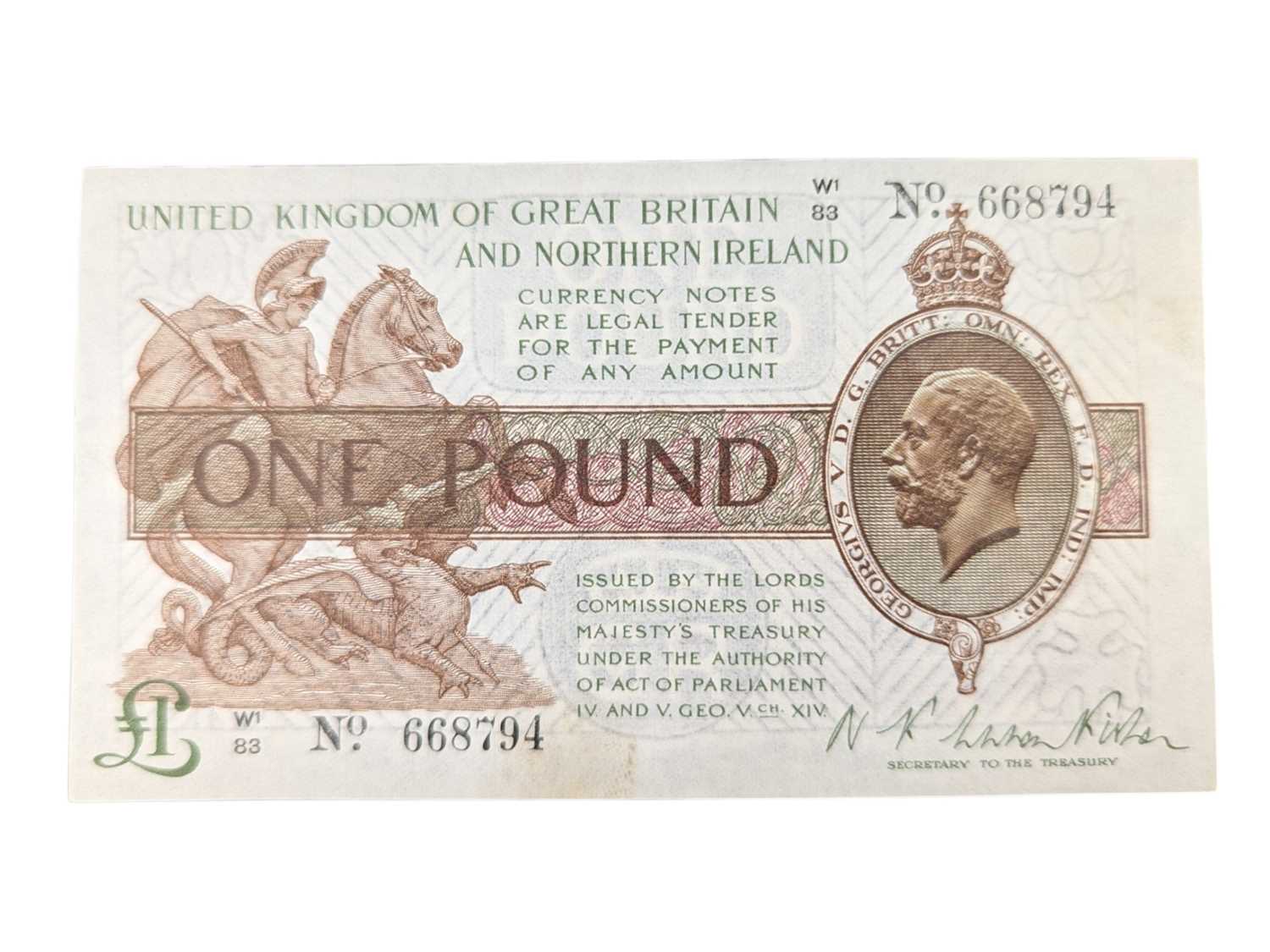 Lot 245 - 1927-28 WARREN FISHER TREASURY ISSUE ONE POUND