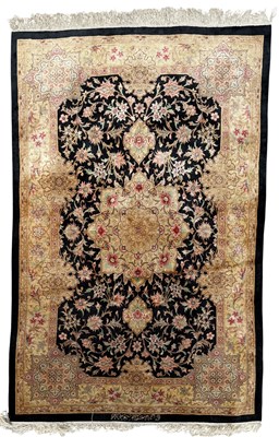 Lot 683 - PERSIAN IRAN QUM/QOM HAND KNOTTED SIGNED SILK CARPET RUG