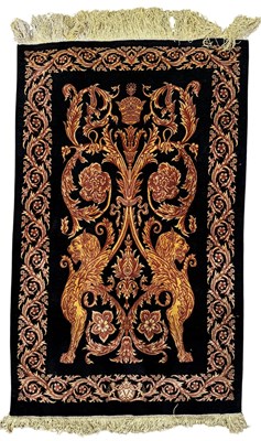 Lot 685 - PERSIAN IRAN QUM/QOM SILK CARPET RUG SIGNED BY MASTER WEAVER VAFAI
