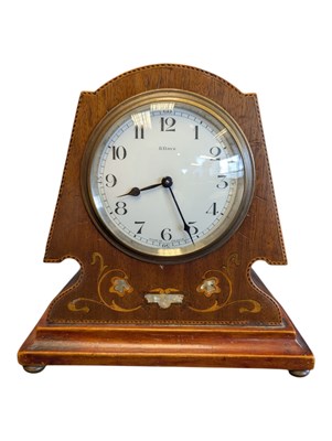 Lot 288 - FRENCH EARLY 20TH CENTURY INLAID ART NOUVEAU STYLE MANTEL CLOCK
