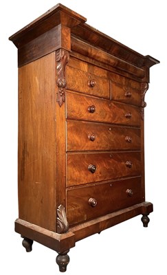Lot 692 - EARLY 19TH CENTURY REGENCY SCOTTISH CHEST OF DRAWERS
