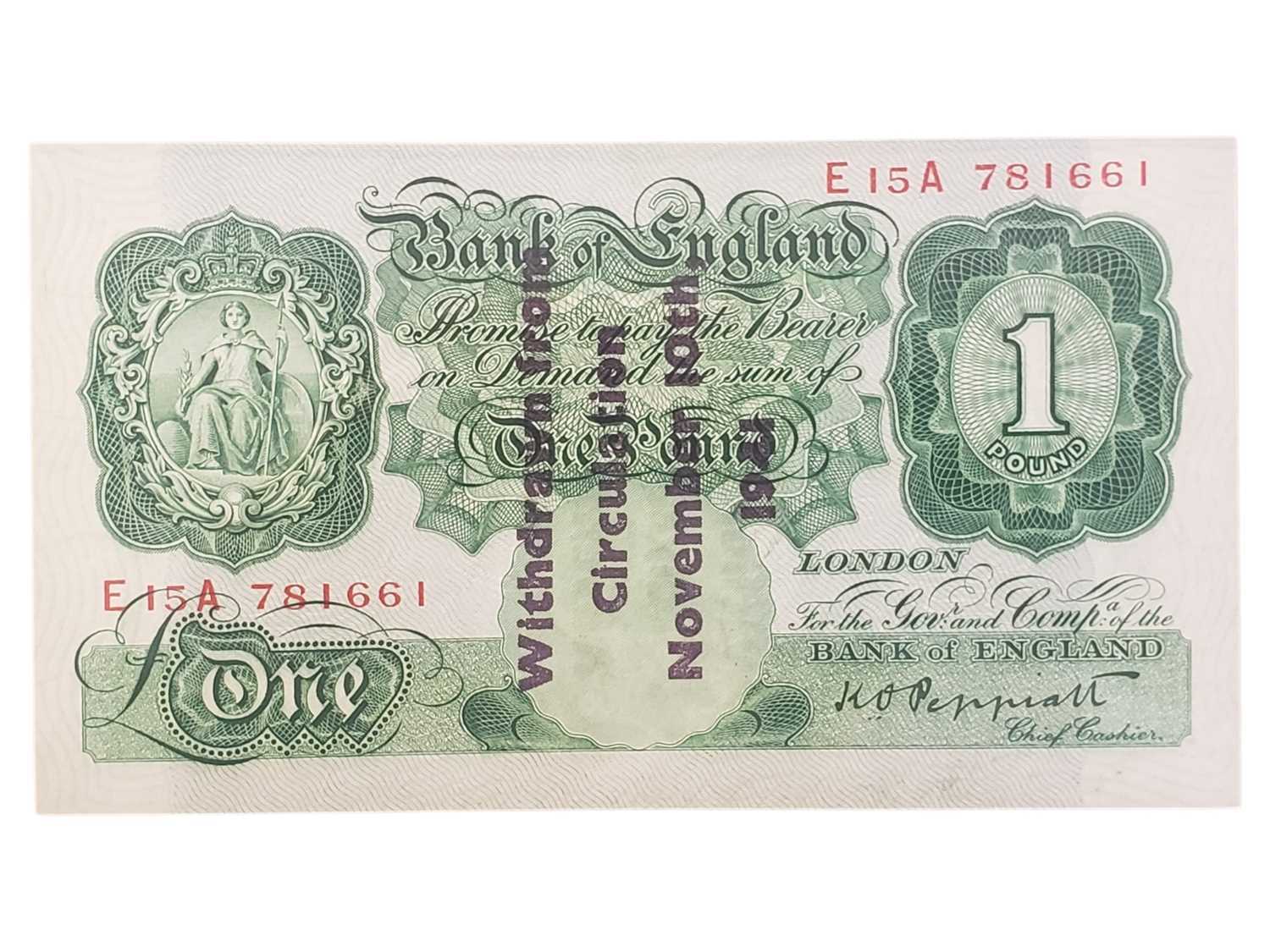 Lot 252 - 1941 GUERNSEY OVERPRINT SERIES A ONE POUND NOTE
