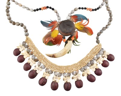 Lot 573 - TWO INDIGENOUS TRIBAL NECKLACES