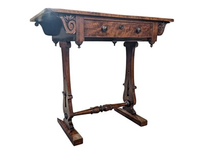 Lot 802 - 19TH CENTURY WILLIAM IV MAHOGANY HALL / WRITING TABLE
