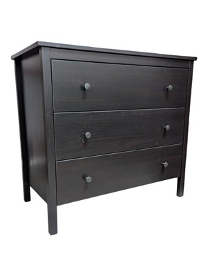 Lot 628 - IKEA, SWEDEN - BLACK COLOURWAY MODERN CHEST OF DRAWERS