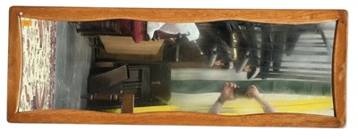 Lot 166 - BRITISH MODERN DESIGN - MID CENTURY TEAK WALL MIRROR