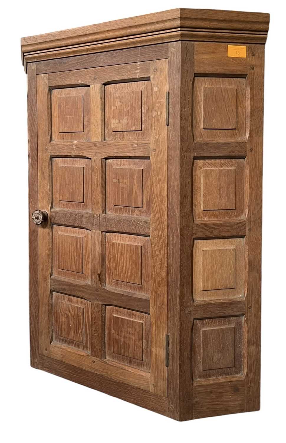 Lot 13 - BEAVERMAN - COLIN ALMACK & DAVID RICHARD GLEGG - ENGLISH OAK CORNER CUPBOARD