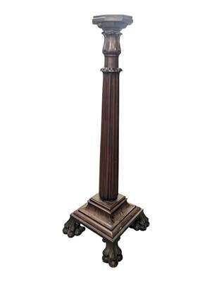 Lot 808 - REGENCY REVIVAL MAHOGANY JARDINIERE PLANT STAND