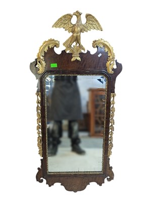 Lot 817 - VICTORIAN 19TH CENTURY GILT WOOD & MAHOGANY PIER WALL MIRROR
