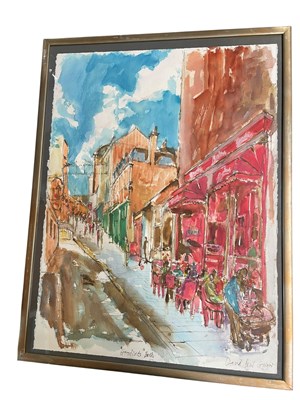 Lot 221 - DAVID PAUL GRIGOR - "GOODEATS" BATH - WATERCOLOUR PAINTING
