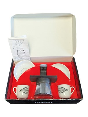 Lot 313 - 1960S GEMINI EXPRESS ITALIAN STOVETOP ESPRESSO MAKER SET