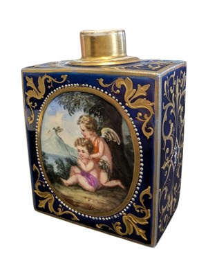 Lot 9 - ROYAL VIENNA - C1900 PORCELAIN TEA CADDY
