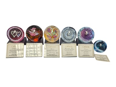 Lot 46 - CAITHNESS - SIX LATE 20TH CENTURY GLASS PAPERWEIGHTS