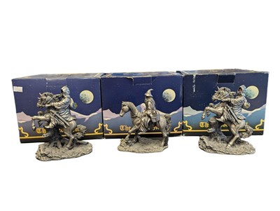 Lot 284 - THE TUDOR MINT - THE LORD OF THE RINGS - THREE 1990S BOXED PEWTER FIGURES