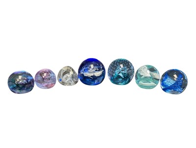 Lot 47 - CAITHNESS - SEVEN LATE 20TH CENTURY GLASS PAPERWEIGHTS