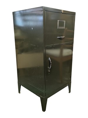 Lot 637 - MID CENTURY INDUSTRIAL PEDESTAL OFFICE FILING DESK