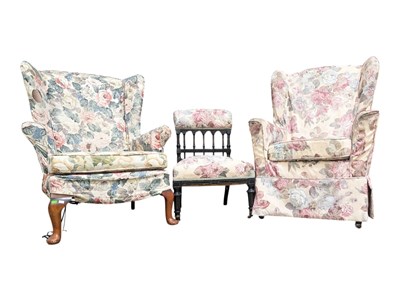 Lot 942 - PARKER KNOLL WING BACK ARMCHAIRS W/ ANOTHER AESTHETIC EXAMPLE
