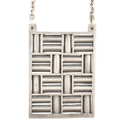 Lot 655 - JORGEN JENSEN DANISH PEWTER PENDANT NECKLACE