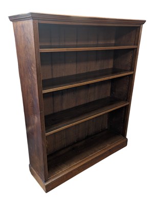 Lot 756 - VICTORIAN 19TH CENTURY WALNUT OPEN WINDOW BOOKCASE