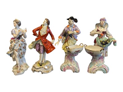 Lot 59 - FOUR 19TH CENTURY GERMAN PORCELAIN CLASSICAL FIGURES