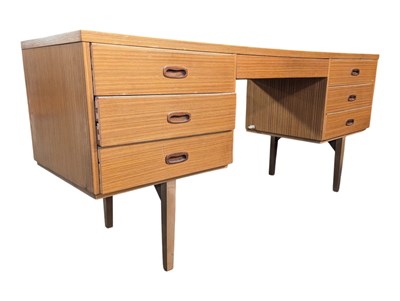Lot 643 - BRITISH MODERN DESIGN - MID CENTURY TEAK WRITING / DRESSING TABLE