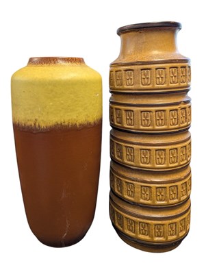 Lot 605 - SCHEURICH - WEST GERMAN - TWO LARGE VINTAGE CERAMIC VASES