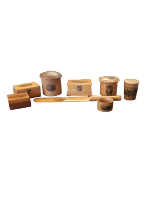 Lot 303 - COLLECTION OF 19TH CENTURY MAUCHLINEWARE